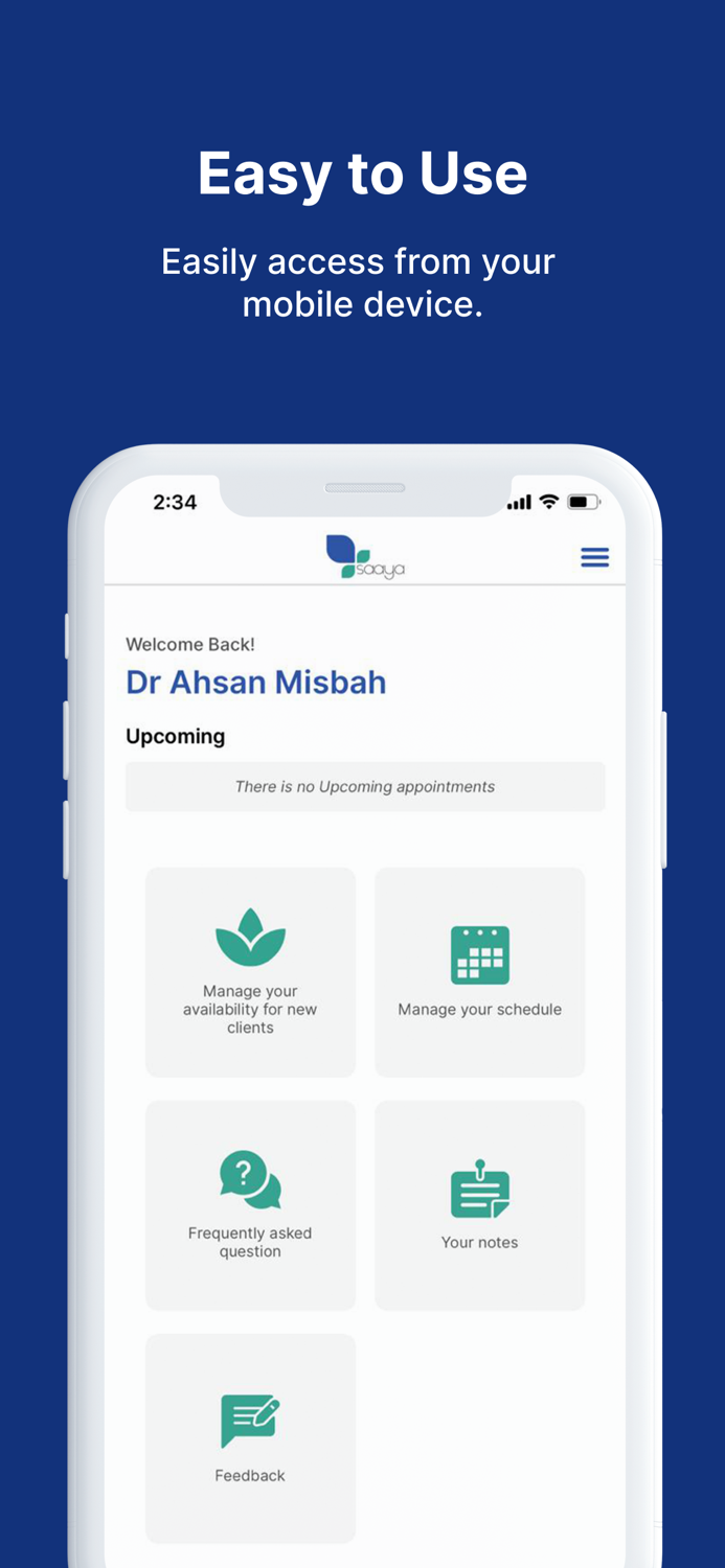 Saaya Health Counsellor App