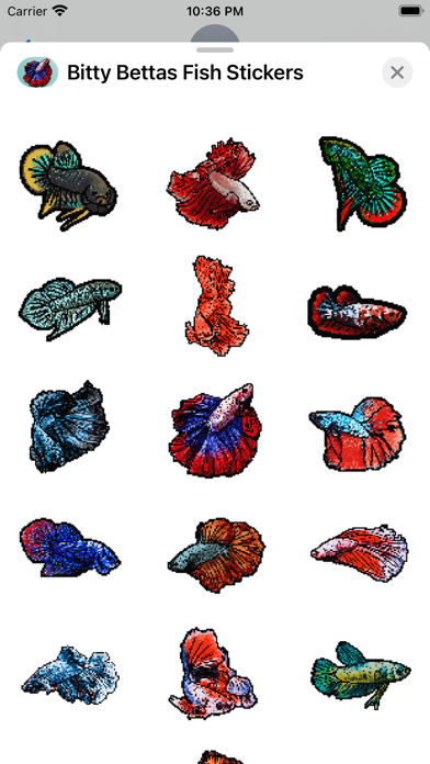 Bitty Bettas Fish Stickers Screenshot
