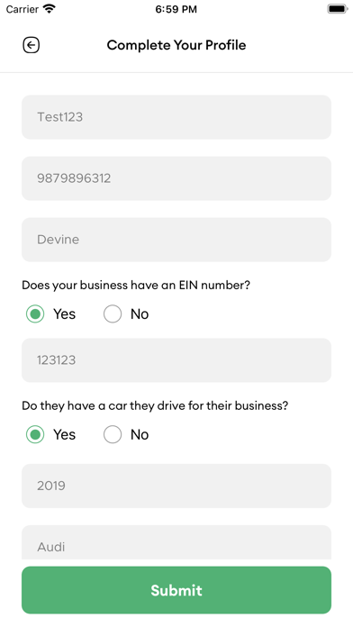 Business Bookkeeping Screenshot
