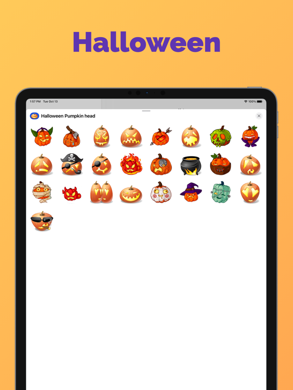 Screenshot #4 pour Halloween - Pumpkin emoji pack