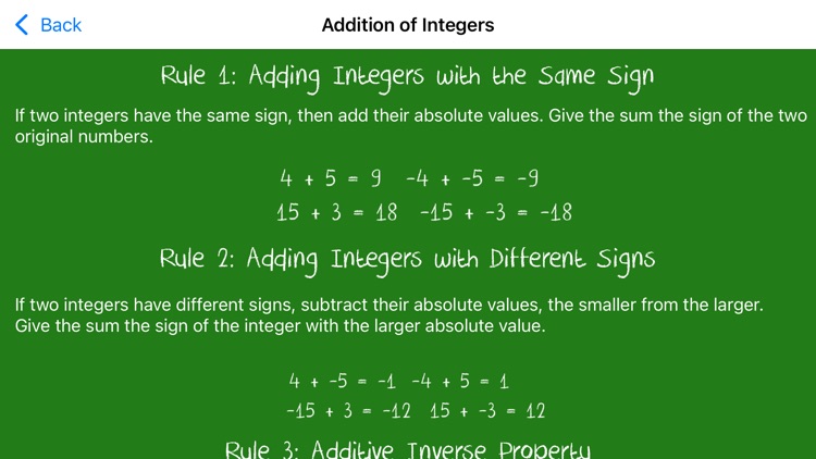 Basic Math Rules