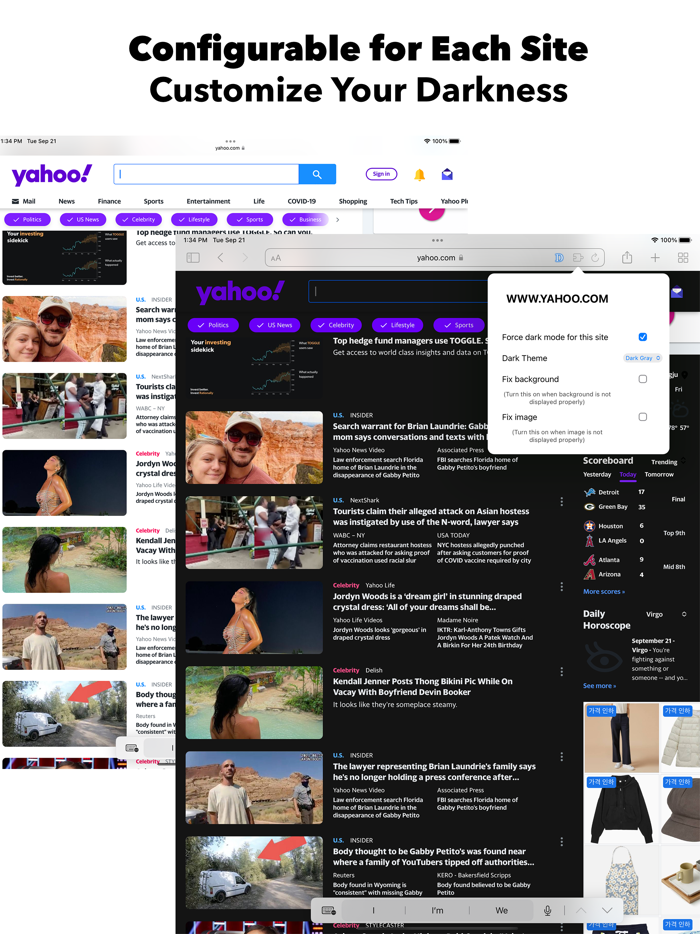 Dark Mode Theme for Safari