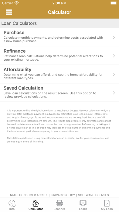 Gold Financial Services Screenshot