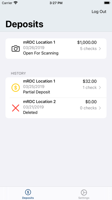 Business Mobile Remote Deposit Screenshot