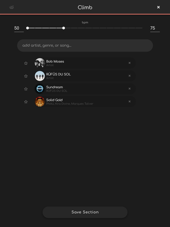 Cycler: Fitness Playlist Maker iPad screenshot 4 - Music app
