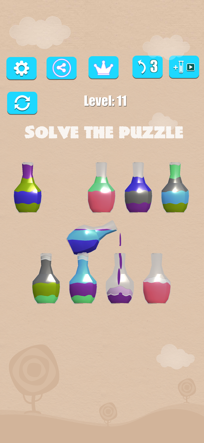 Water Sort Liquid Puzzle 3D