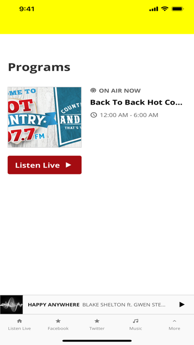 Hot Country 107.7 CKHK FM Screenshot