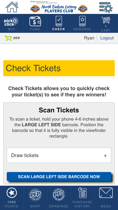 ND Lottery Players Club Screenshot