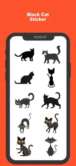 Game screenshot Cute Black Cat Stickers Pack mod apk