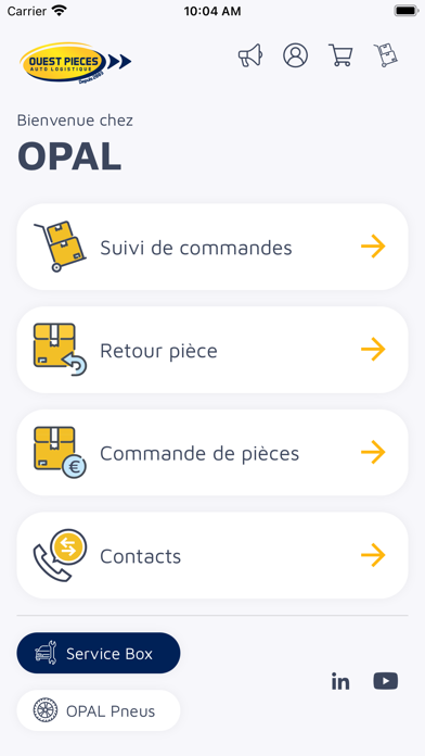 Screenshot #1 pour Ouest Pièces Auto Logistique