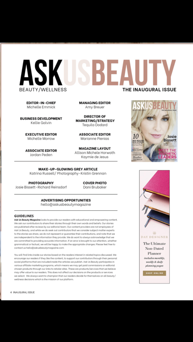 Ask Us Beauty Magazine Screenshot