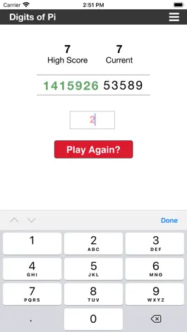 Game screenshot Digits of Pi (π) apk