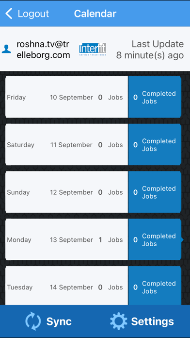Interfit Service App Screenshot