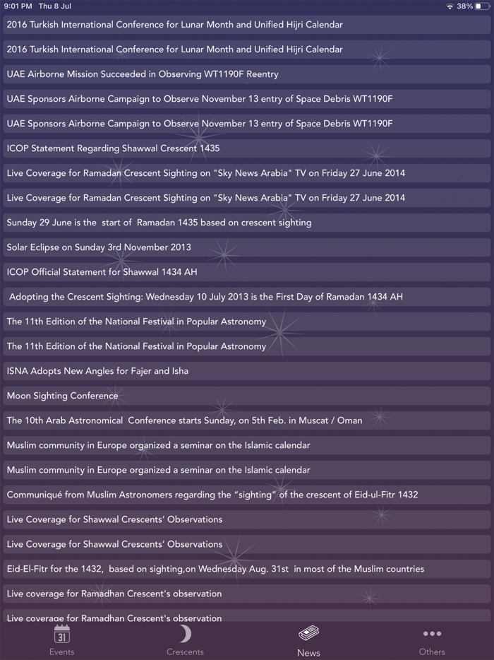 Astronomy Events with Push