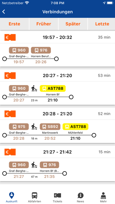 REVG Fahrplan & HandyTicket Screenshot