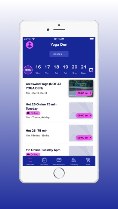 Yoga Den App Screenshot
