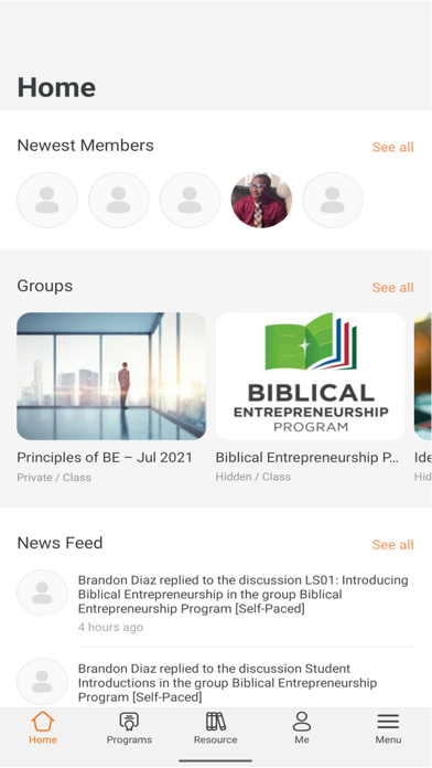 Nehemiah E-Community Screenshot