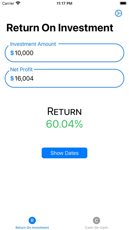 ROI Calculator Cash Evaluation