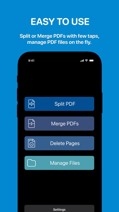 Screenshot #1 pour PDFs Split & Merge: PDF Editor