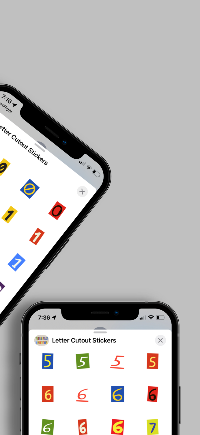 Letter Cutout Stickers