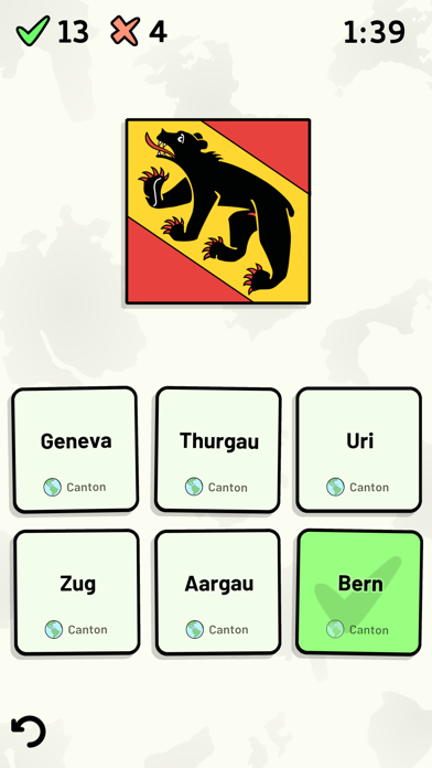 Swiss Cantons Quiz Screenshot