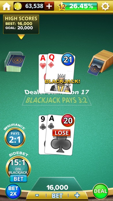 Blackjack 21 Casino Royale fun Screenshot