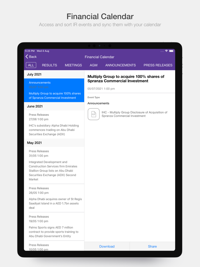 IHC Investor Relations