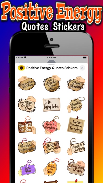 Positive Energy Quotes Sticker Screenshot
