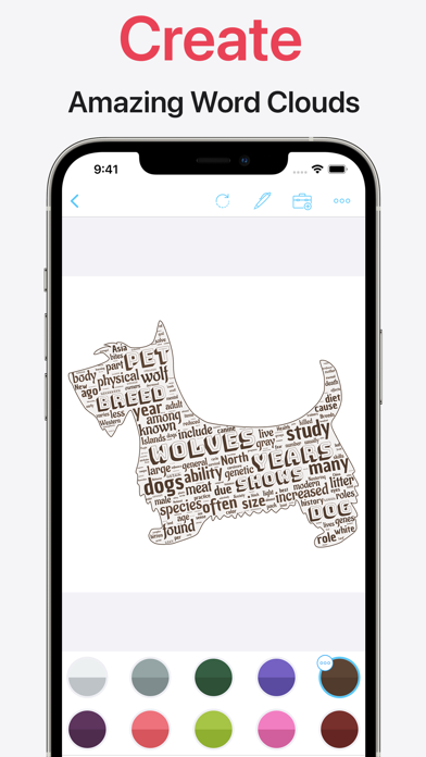 Screenshot #1 pour Shapego - Word Cloud Creator