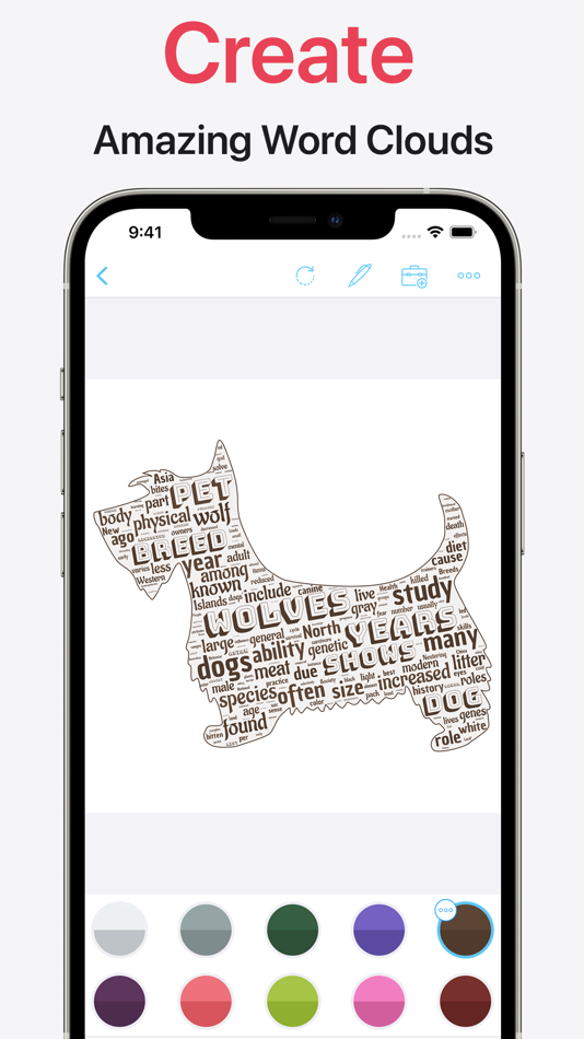 #1. Shapego - Word Cloud Creator (iOS) 由: Libero Spagnolini