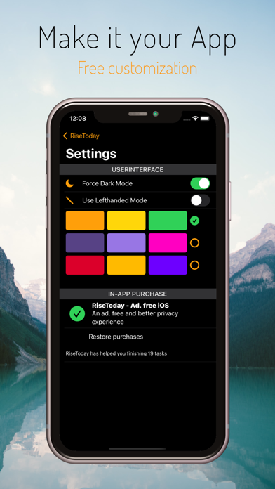 RiseToday: Stick to your Goals Screenshot