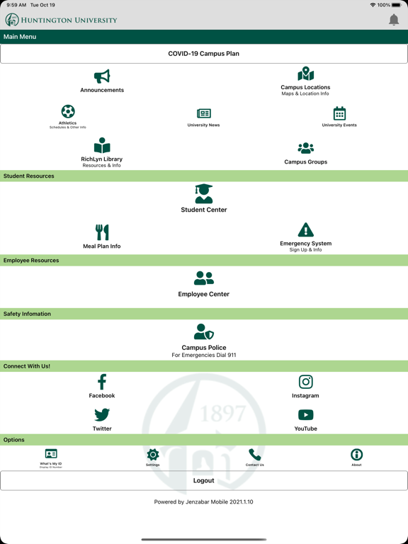 Huntington University iPad screenshot 1 - Education app