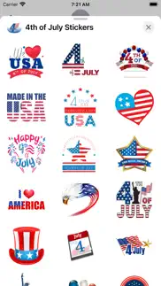 happy 4th of july stickers!!! iphone screenshot 2