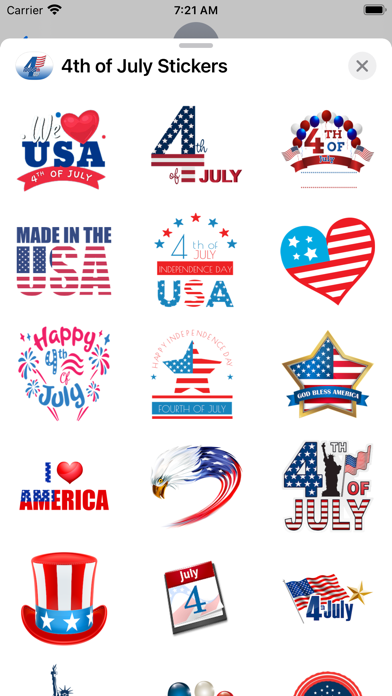 Happy 4th of July Stickers!!! Screenshot