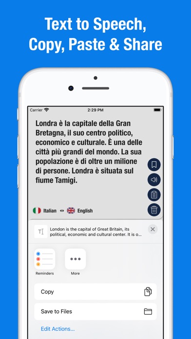 English to Italian Translator. Screenshot