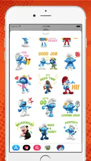 the smurfs: 3d stickers iphone screenshot 3