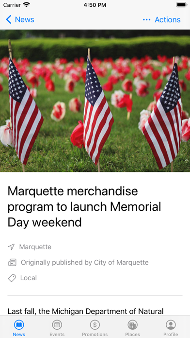 Marquette County Veterans App Screenshot