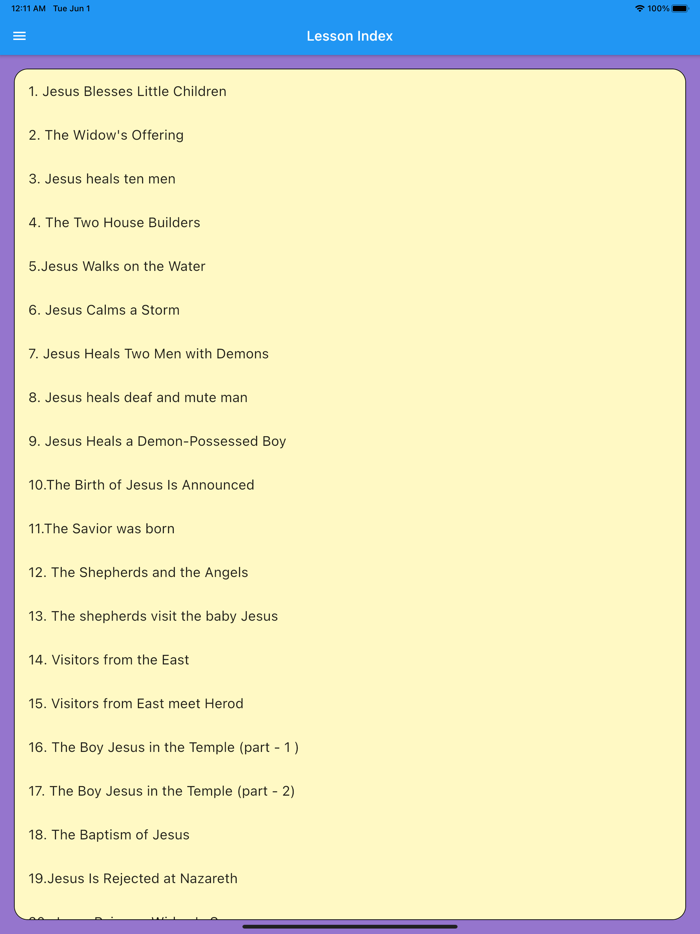 Sunday School Activity