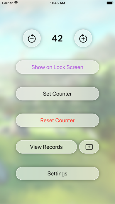 Voice Counter on Lock Screen Screenshot
