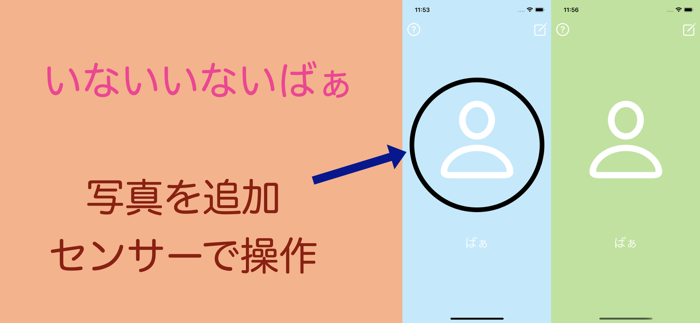 写真でいないいないばぁ