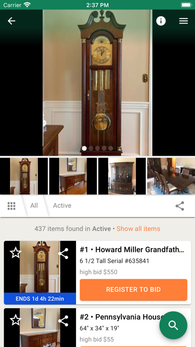 Todd Thompson Auctions Screenshot