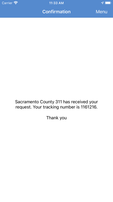 Sacramento County 311 Connect Screenshot