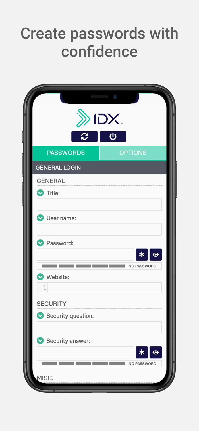 IDX Password Manager