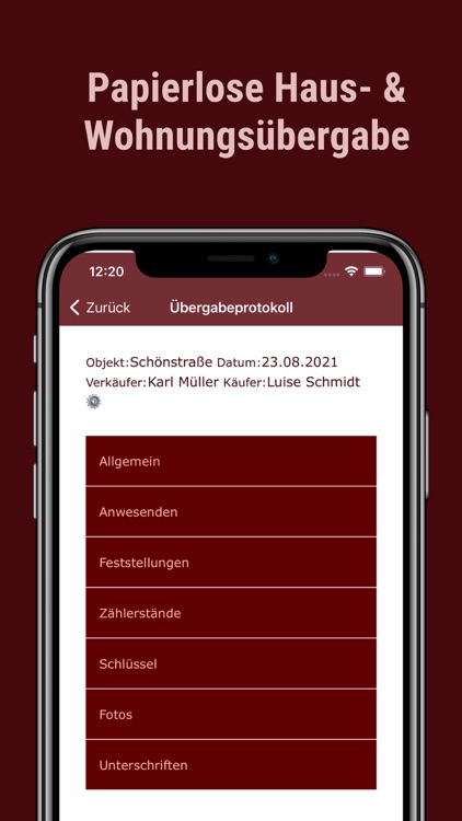 Übergabe - Übergabeprotokolle