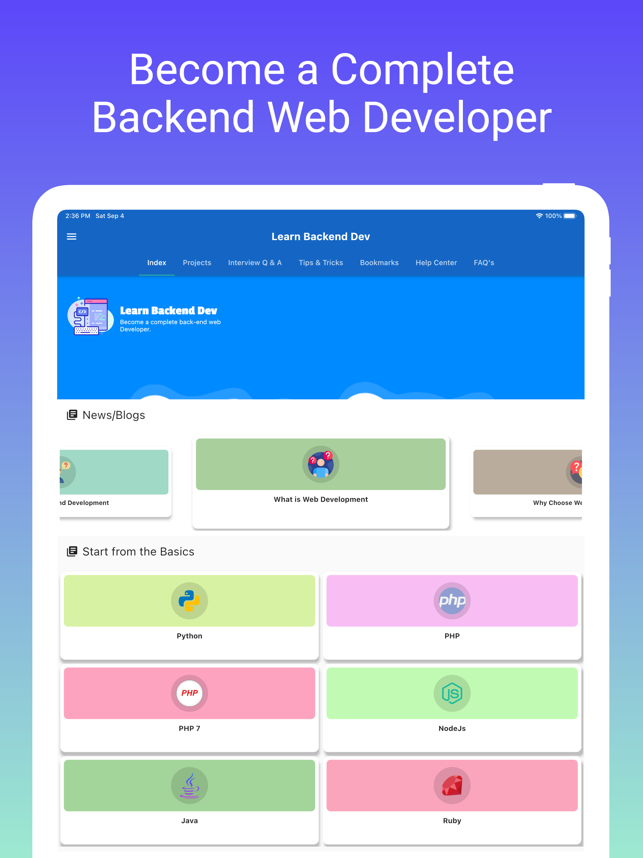‎Learn Backend Development Screenshot