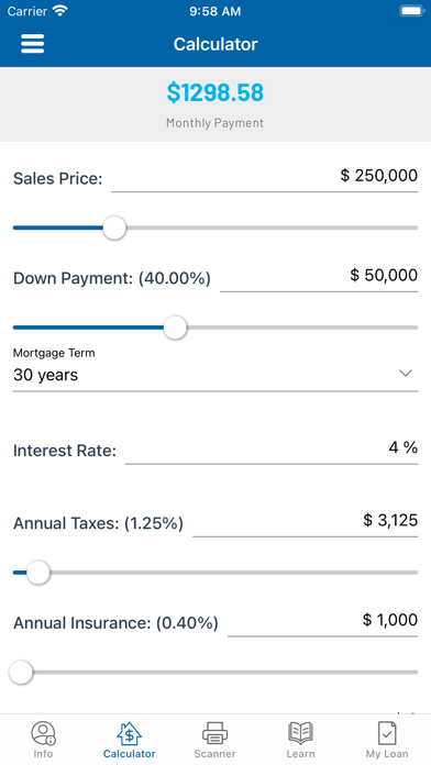 Military Home Loan Division Screenshot