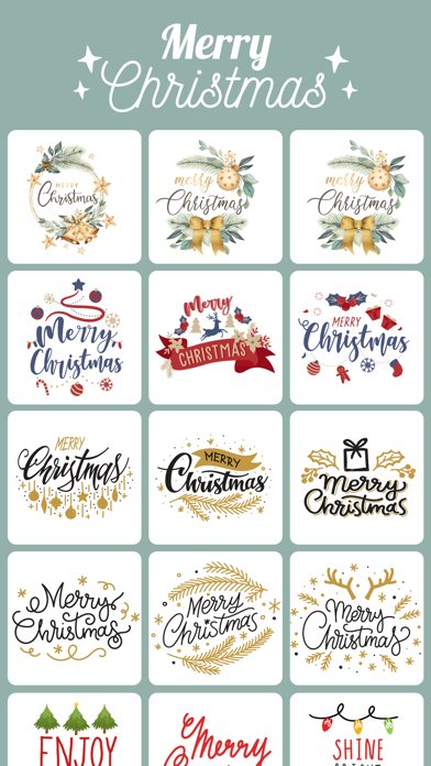 Screenshot #5 for Typography Card MerryChristmas