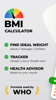 bmi calculator: weight tracker iphone screenshot 1