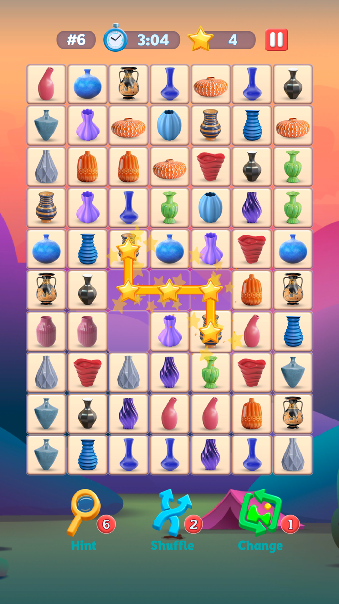 Pair Tiles Match Puzzle 3-D