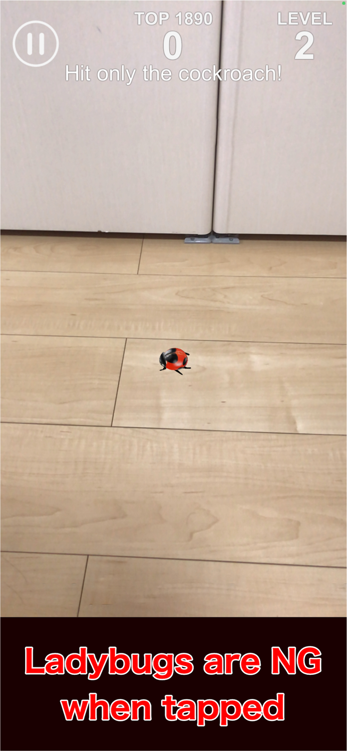 AR Cockroach on the run